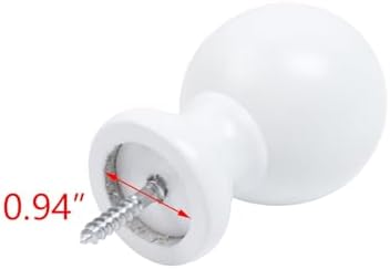 T Tulead White Wooden Curtain Rod Finials Pack of 4