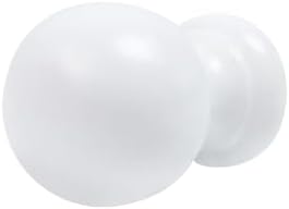 T Tulead White Wooden Curtain Rod Finials Pack of 4