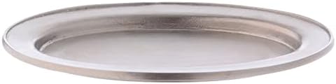 Matte Silver-Plated Brass Candle Holder Plate 1