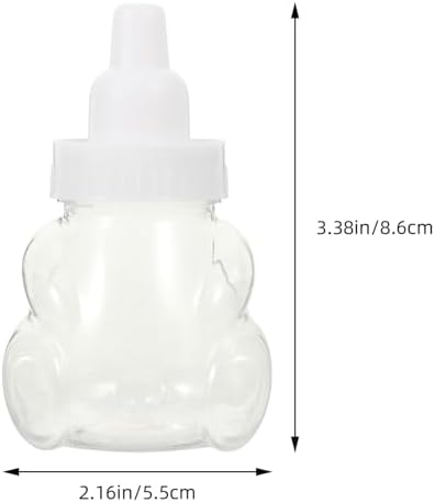 Cabilock Bear Shaped Candy Boxes 12pcs Clear Plastic Wedding Treat Containers