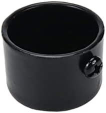 10 Pcs Black Curtain Rod Finials with Screws 24x32mm Round End Caps