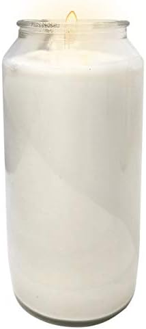Hyoola 7 Day White Prayer Candle in Glass Jar
