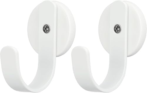 2 Pack Magnetic Wreath Hanger for Metal Doors Black and White