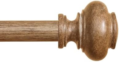 Heavy Duty Wood Look Curtain Rods 48-84 Inch