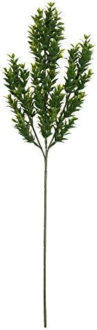 Vickerman Artificial Green Mini Leaf Bush 255 Inch