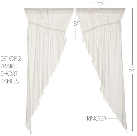 VHC Brands Antique White Tobacco Cloth Panels