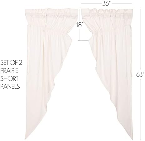 VHC Brands Farmhouse Prairie Curtains Panel Pair