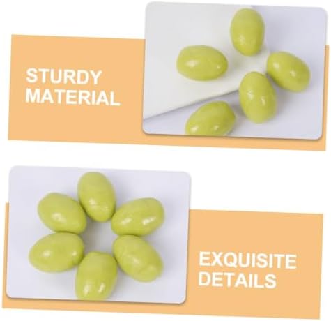 BESTOYARD 6Pcs Realistic Green Jujube Artificial Fruit Decor