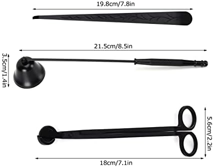 3 Piece Candle Accessory Set Black