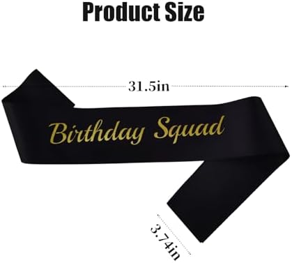 10 Pcs Birthday Squad Sash for Men or Boys