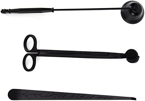3 Piece Candle Accessory Set Black