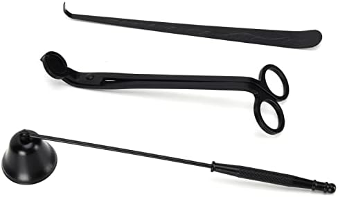 3 Piece Candle Accessory Set Black