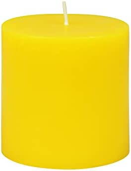 Zest Candle 3 Inch Yellow Pillar Candle