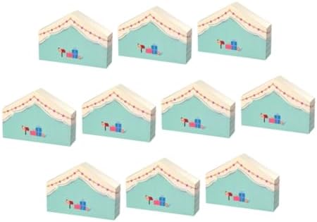 10pcs House Shaped Party Favor Boxes for Cookies Candy Treats
