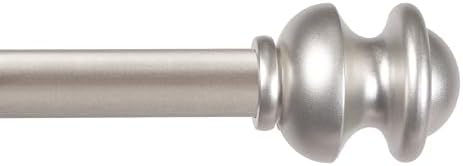 Kenney Kendall Standard Window Curtain Rod 28-48 Inch Brushed Nickel