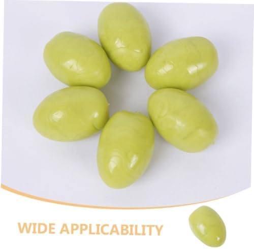 BESTOYARD 6Pcs Realistic Green Jujube Artificial Fruit Decor