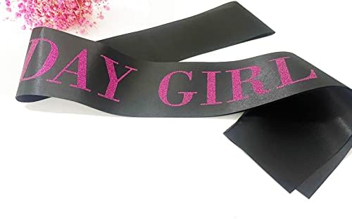 Birthday Sash for Women with Pink Glitter Letters