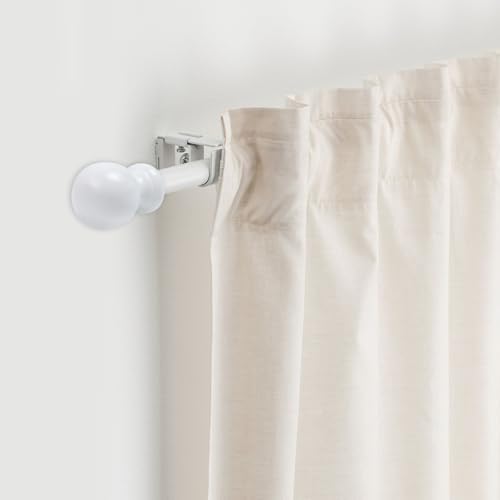 T Tulead White Wooden Curtain Rod Finials Pack of 4