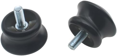 4pcs Mushroom Shape Curtain Rod End Caps with M5 Screws Black