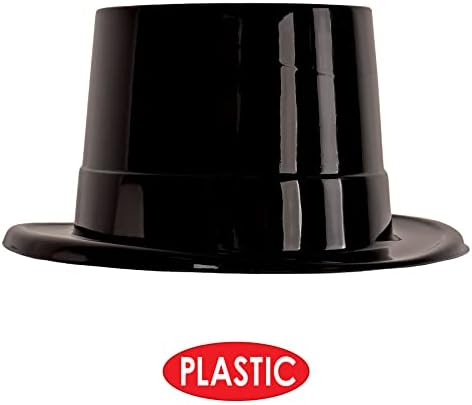 Beistle 24 Piece Plastic Top Hats for Party Supplies