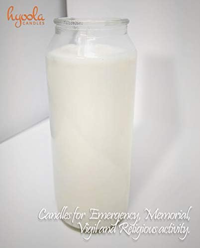 Hyoola 7 Day White Prayer Candle in Glass Jar