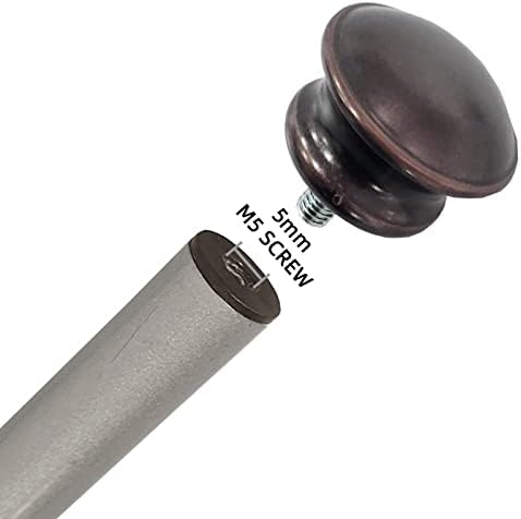 4 Pcs Plastic Curtain Rod Finials with M5 Thread