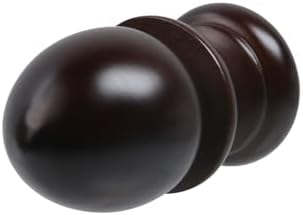 T Tulead Wooden Curtain Rod Finials Brown 4PCS