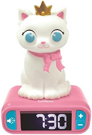 LEXiBOOK Kitten Alarm Clock with Night Light and Snooze
