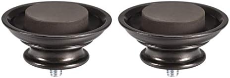 Uxcell Curtain Rod Finials 2pcs Brown 35x54mm for 19mm Rod