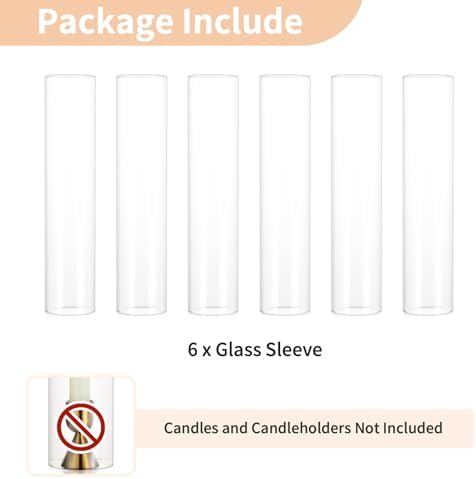 NUPTIO Hurricane Glass Candle Holder Sleeve