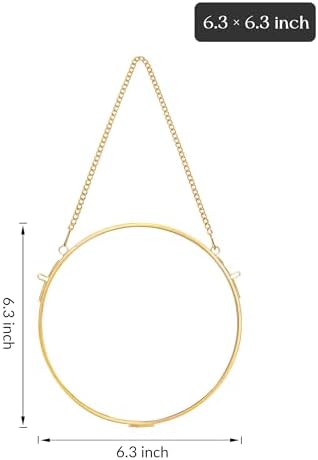 Handcrafted Brass Glass Frame for Pressed Flowers