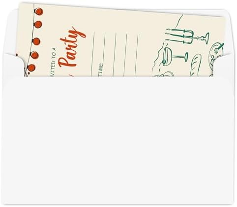 Dinner Party Invitations for Kids Double-Sided 30 Pack