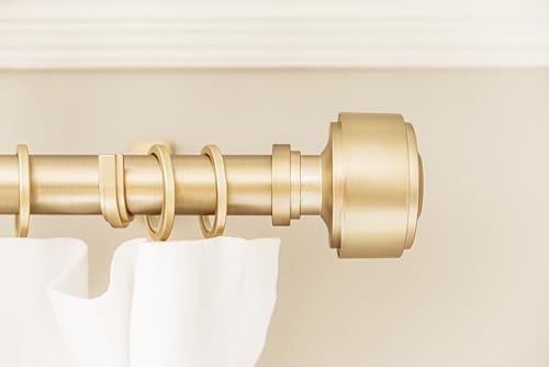 BlastHome Luxury Layers Knob Finials - Brushed Gold Set of Two