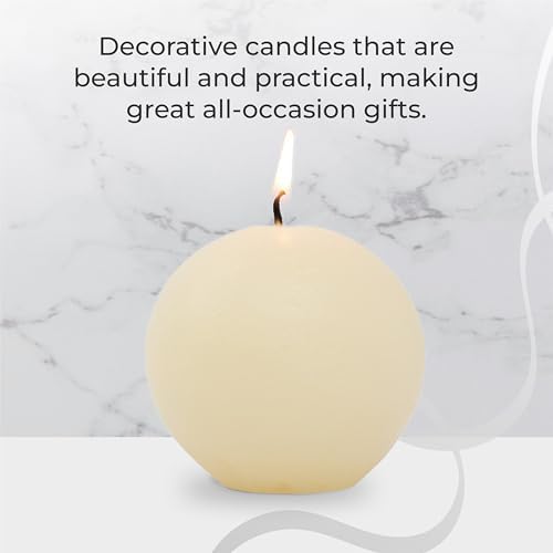 Bask Mottled Pillar Candles - Unscented Set of 3 - Dripless Smokeless