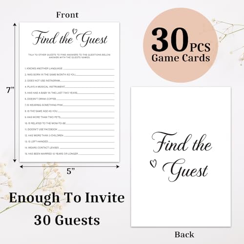 Find the Guest Baby Shower Game 30pcs