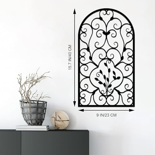 Resama 2 Pcs Scroll Wall Decor Black Modern Rustic