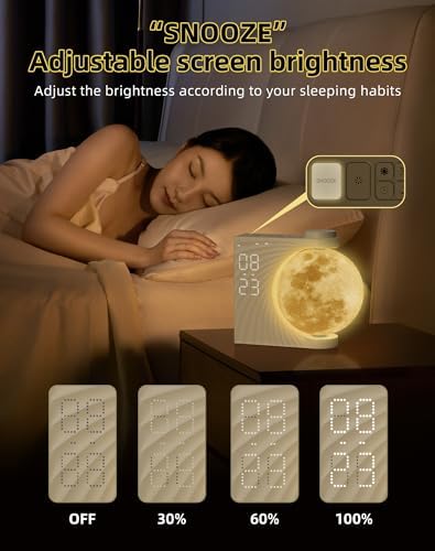 INSSISAIN Sunrise Alarm Clock with Moon Lamp and Nature Sounds
