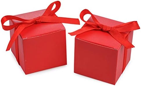 AWELL Red Candy Box Gift Favor Pack of 50