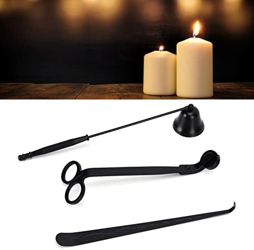 3 Piece Candle Accessory Set Black