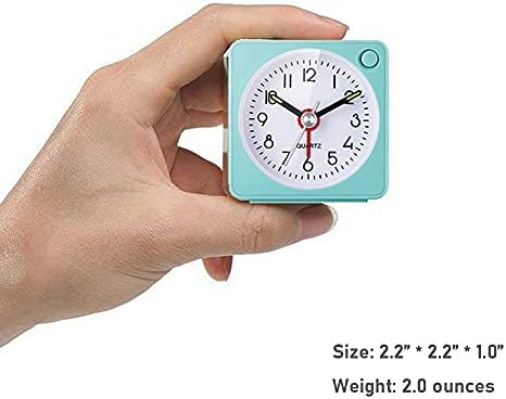 Travel Analog Alarm Clock - Ultra Small Silent Design