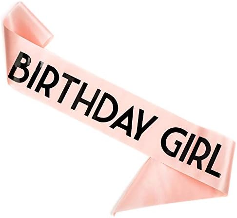 Birthday Girl Sash with Black Foil - Rose Gold Sash for Women