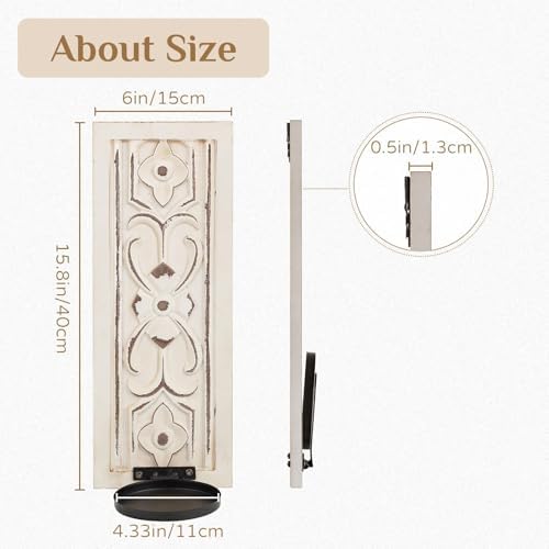 Walasis Rustic Candle Sconces Wall Decor Set of 2