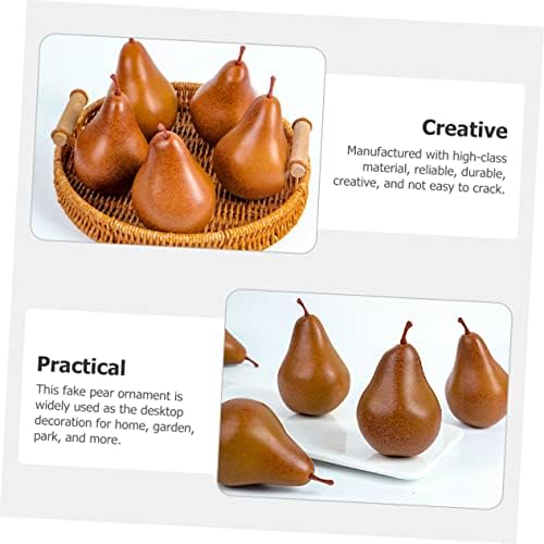 VICASKY 2Pcs Miniature Fake Pears Desktop Decor