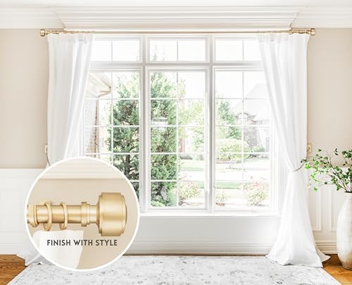 BlastHome Luxury Layers Knob Finials - Brushed Gold Set of Two