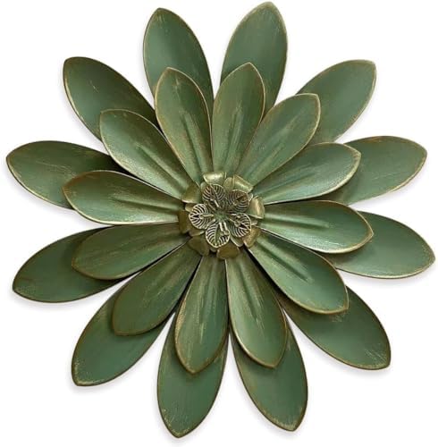 Novbvia 12 Inch Metal Flower Wall Sculpture