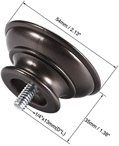 Uxcell Curtain Rod Finials 2pcs Brown 35x54mm for 19mm Rod