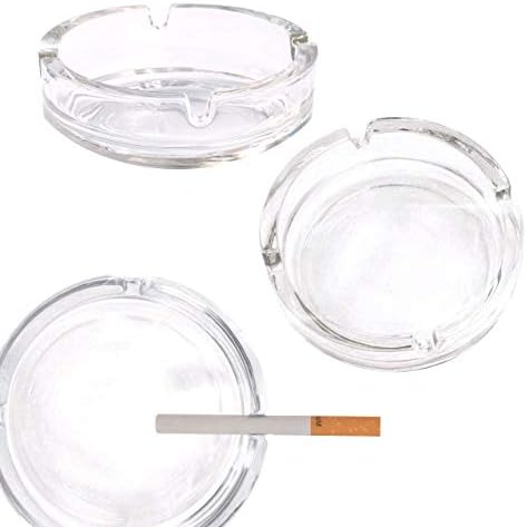 Fargus Glass Ashtrays for Cigarettes Pack of 2
