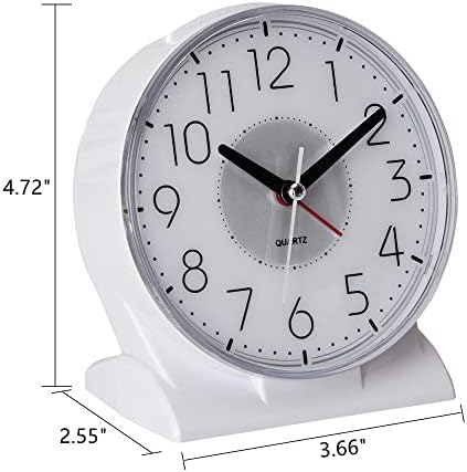 EASIBEST Silent Analog Alarm Clock with LED Light