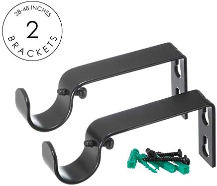 Ivilon Drapery Window Curtain Rod 1 Inch Black