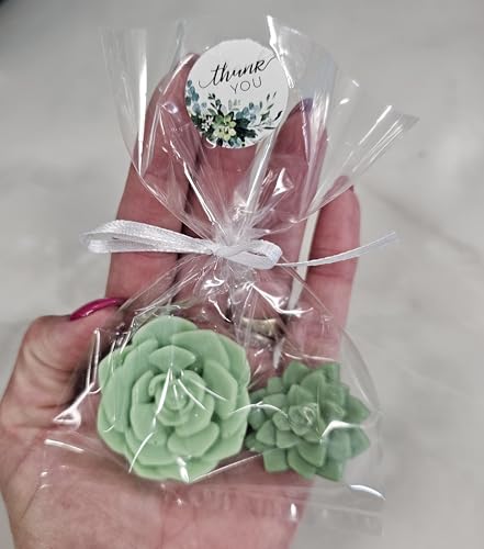 DIY Succulent Shaped Soap Favor Kit 20 Green Cactus Blossom Scented Soaps